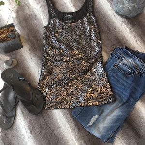 Old Navy Gray Sequence Tank